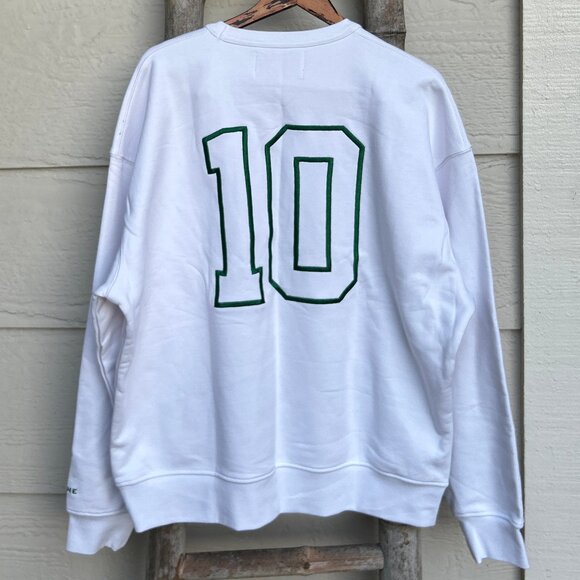 FRAME ~ Team Frame Varsity White Embroidered Sweatshirt ~ French Terry ~ L / XL - Picture 3 of 9
